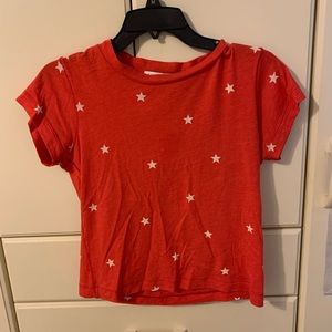 Red Wildfox Tshirt with White Stars